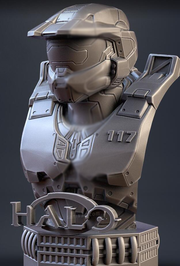 光環(huán)士官長胸像3D打印模型