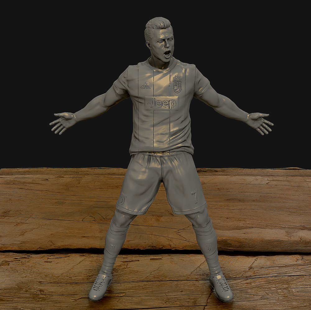 C羅 進(jìn)球慶祝動作3D打印模型