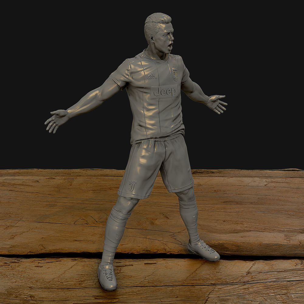 C羅 進(jìn)球慶祝動作3D打印模型