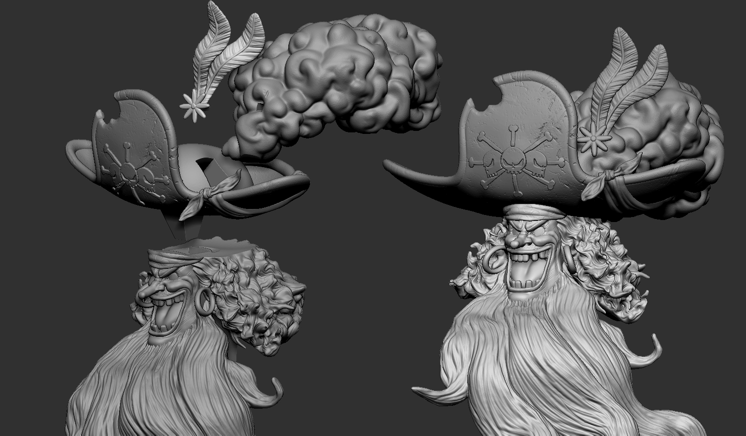 海賊王 黑胡子 馬歇爾·D·蒂奇3D打印模型