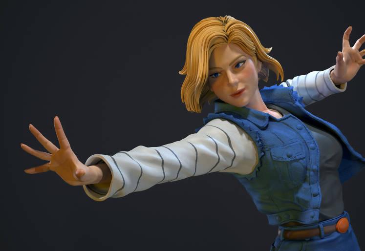 人造人18號 龍珠3D打印模型