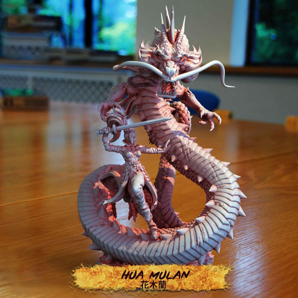 花木蘭屠龍3D打印模型