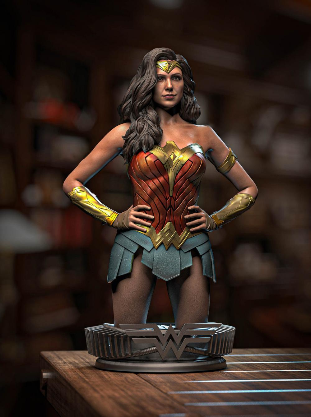 神奇女俠半身像3D打印模型