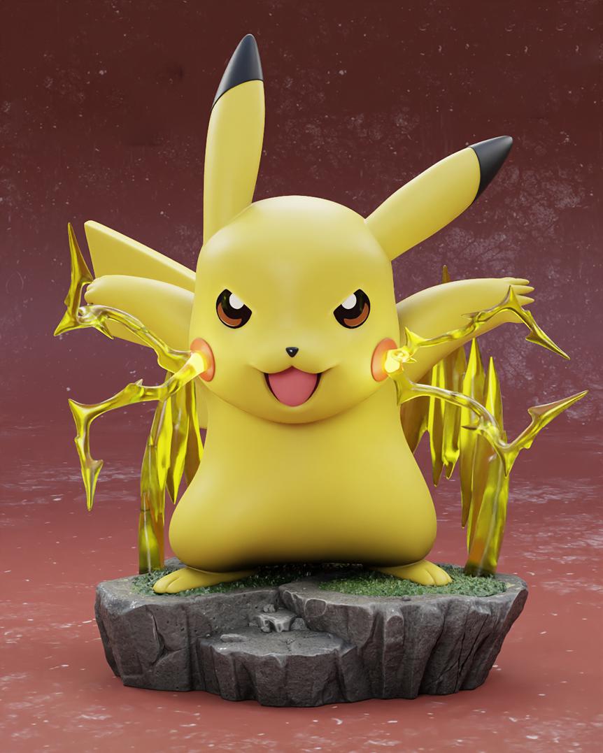 皮卡丘 雷電版3D打印模型