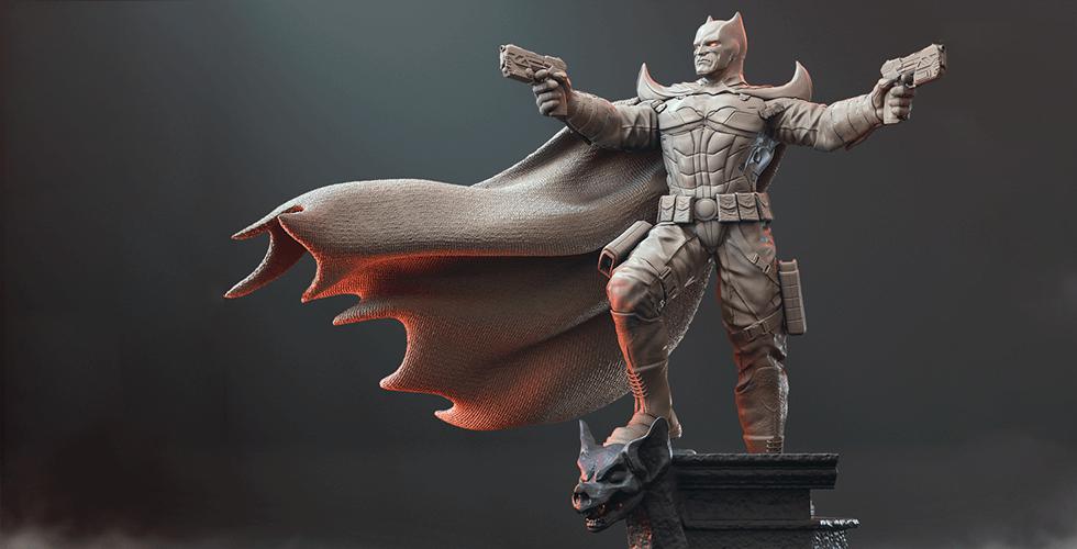 雙槍蝙蝠俠3D打印模型