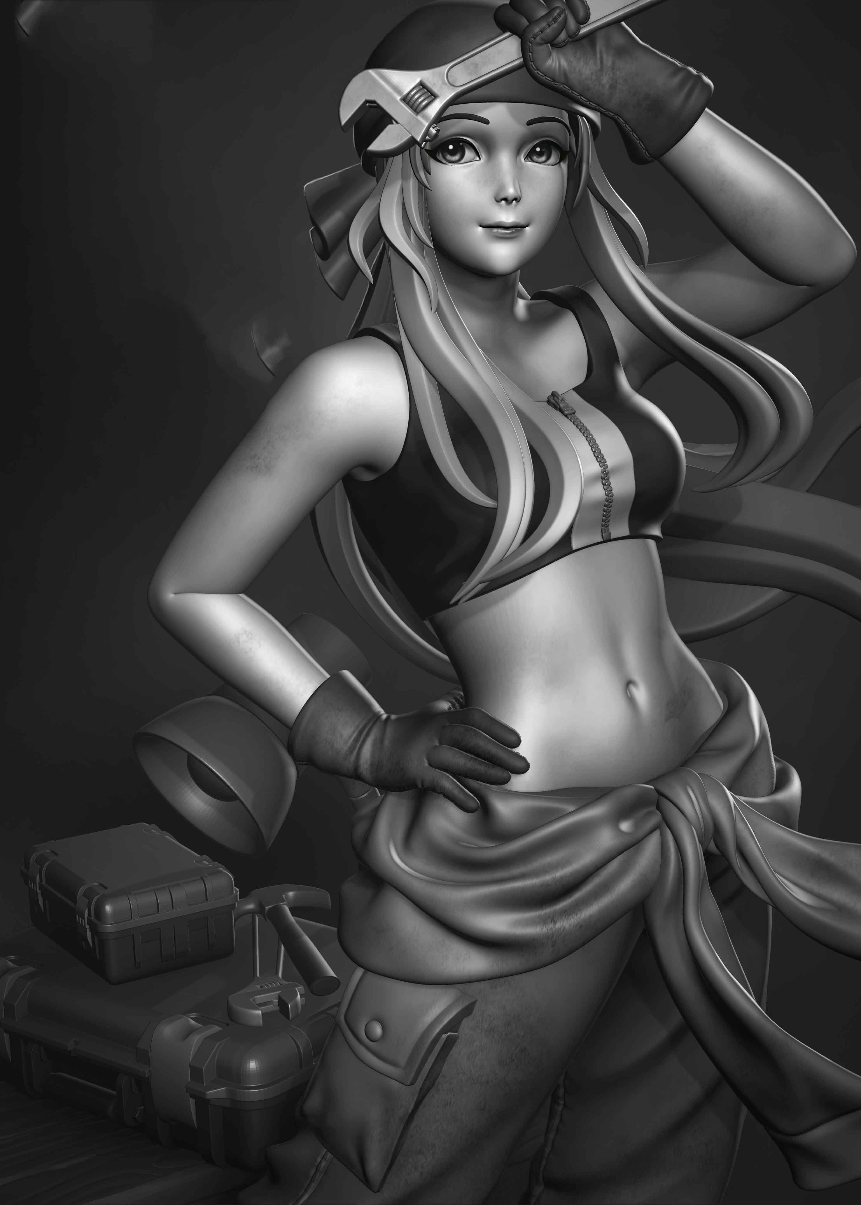 溫莉·洛克貝爾 萌娘3D打印模型