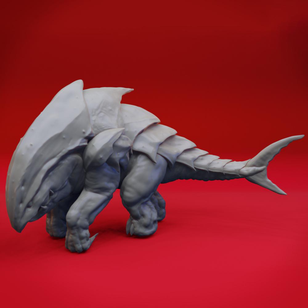 末日變異陸行鯊魚3D打印模型