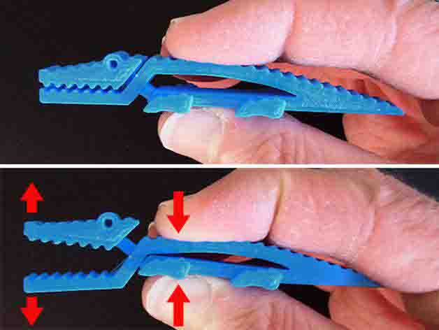 鱷魚小夾子3D打印模型