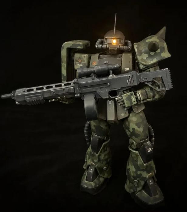 144 100比例 彈鼓機槍