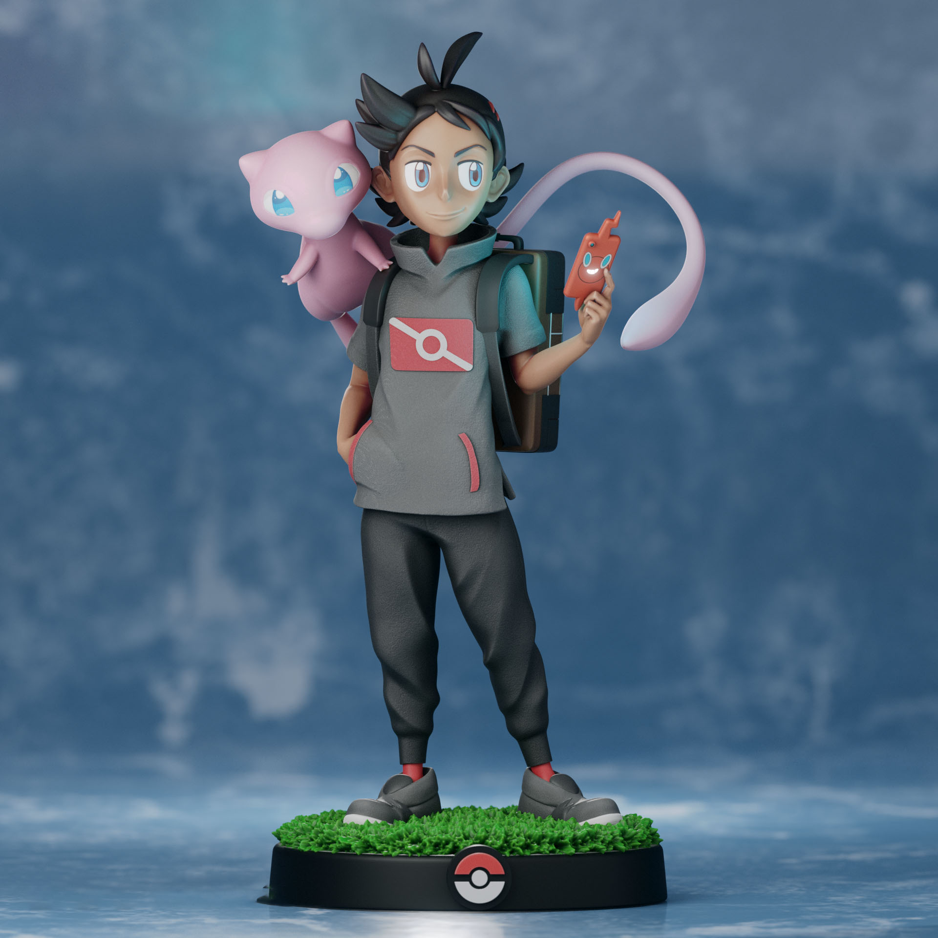 小豪與夢幻 寶可夢3D打印模型