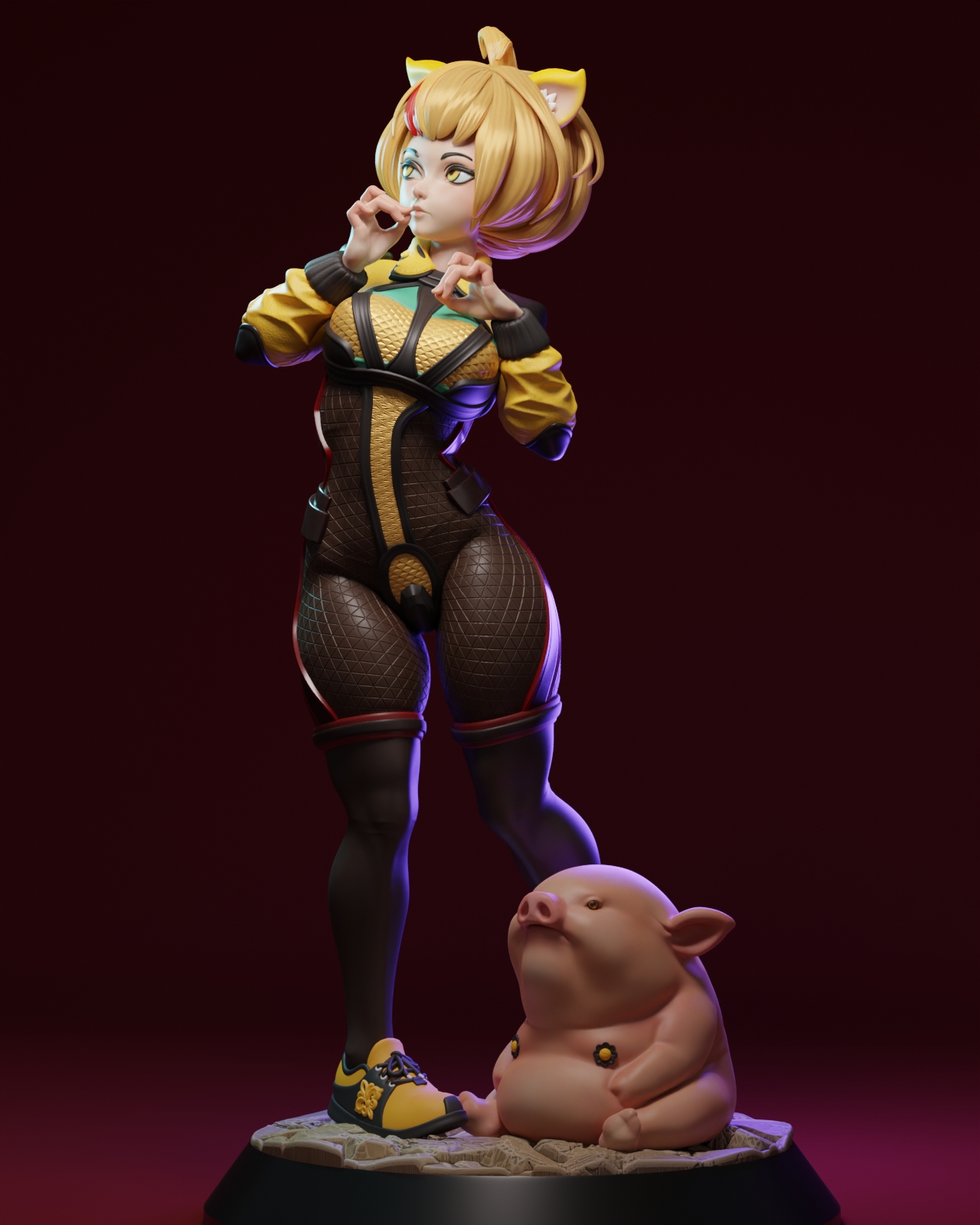 豬豬女孩3D打印模型