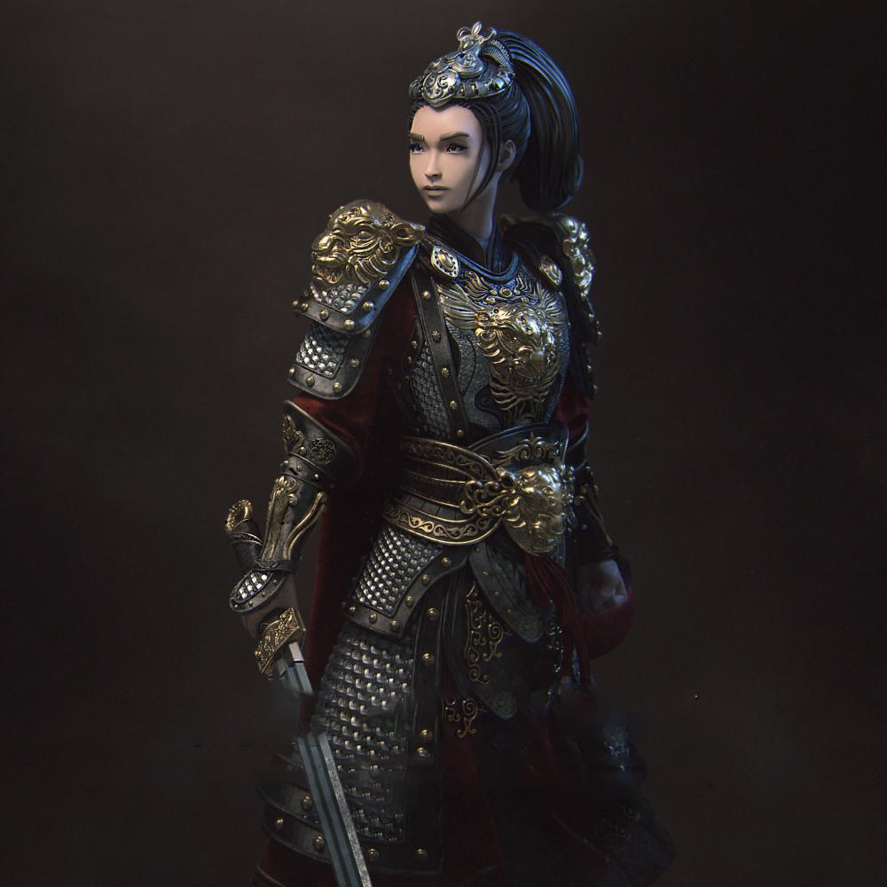 關嫣 女將軍 站姿版 國風3D打印模型