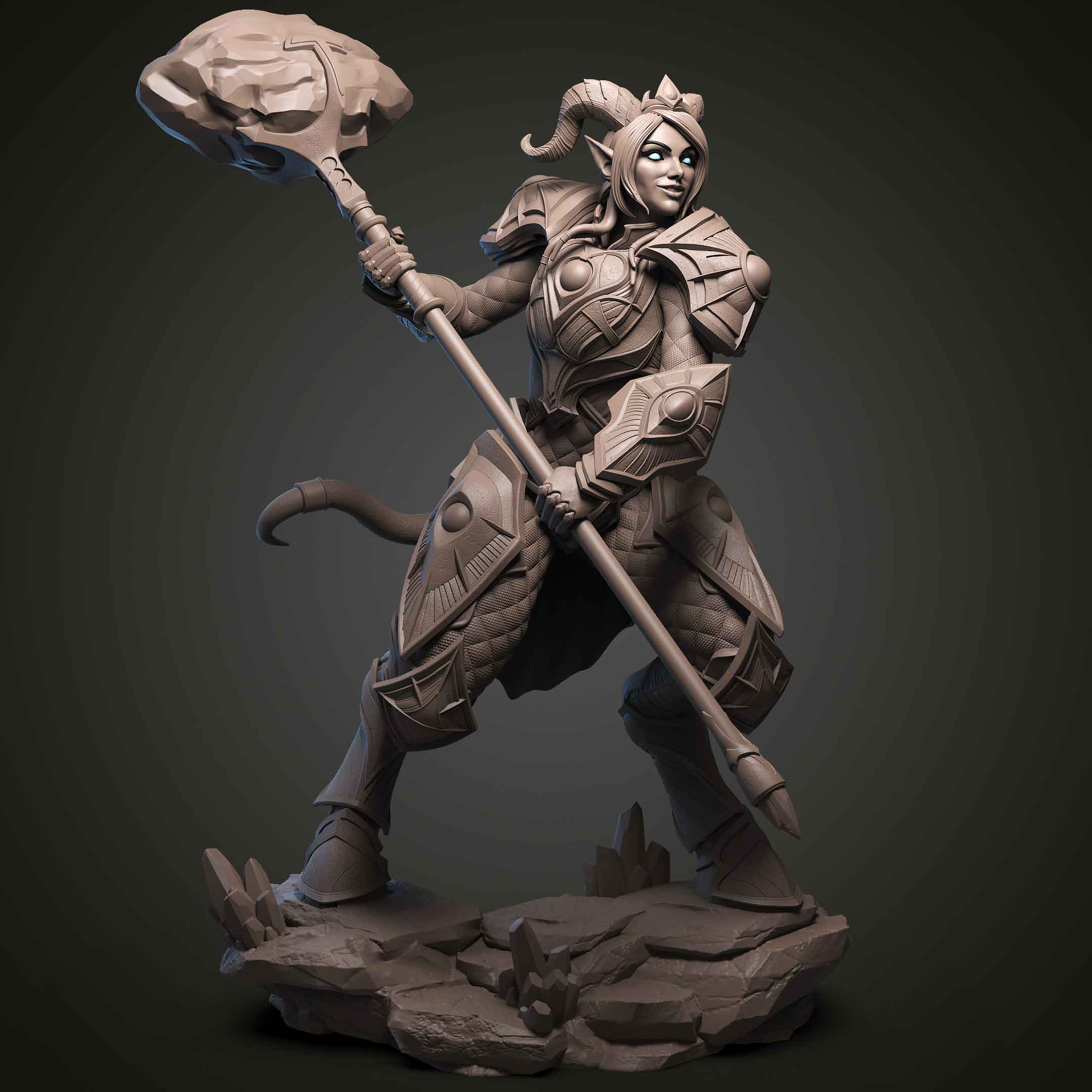 德萊尼 伊瑞爾 魔獸世界3D打印模型