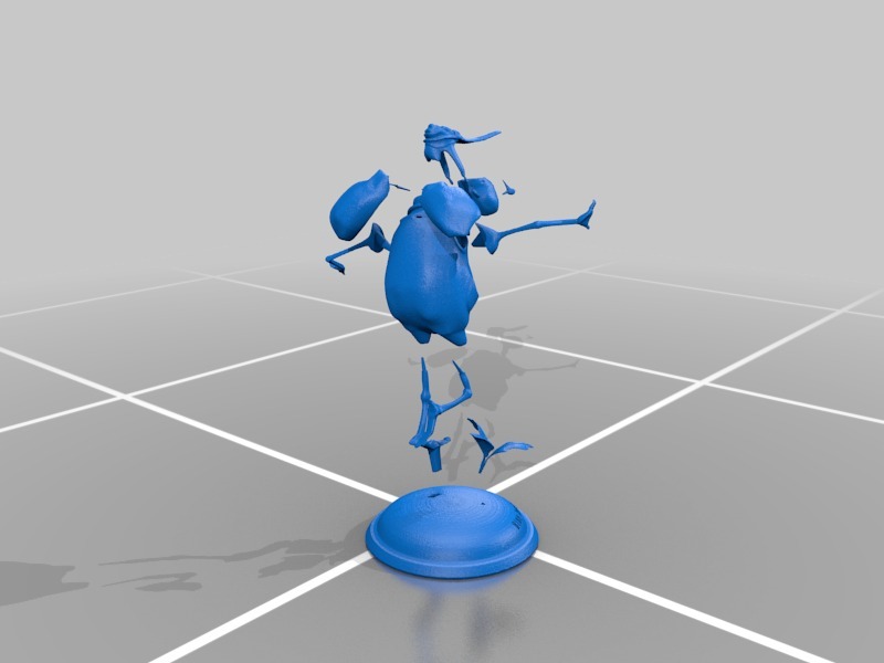 藍色叢林木偶藝術(shù)雕像3D打印模型