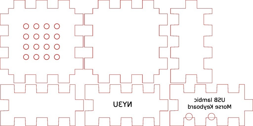 摩爾斯電碼鍵盤3D打印模型