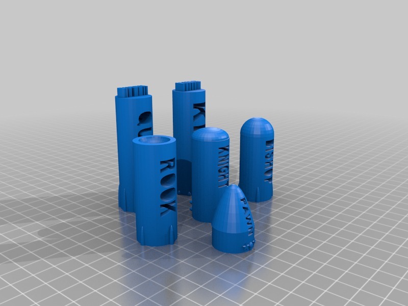 可打印的國(guó)際象棋3D打印模型