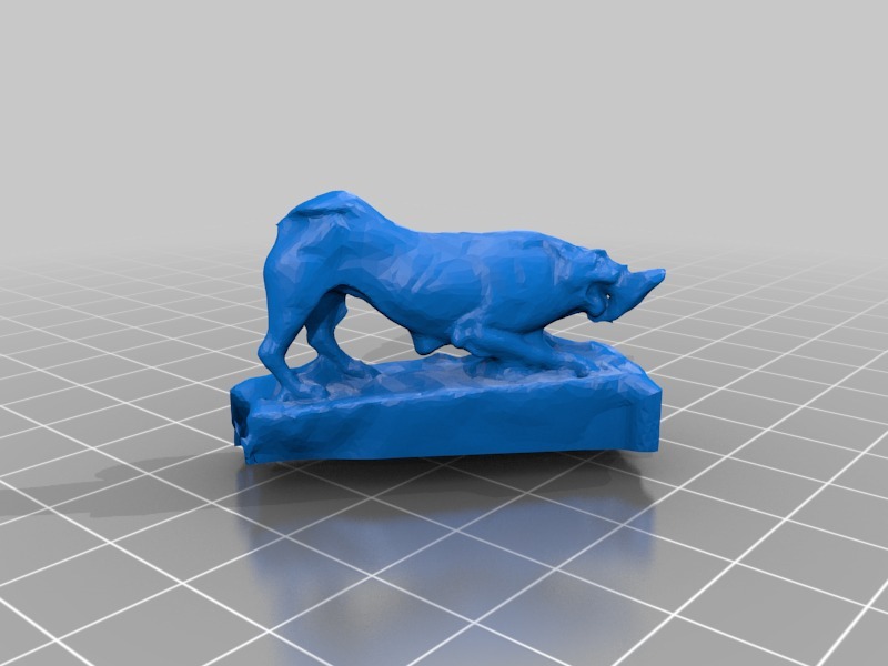獅子的大理石雕像3D打印模型
