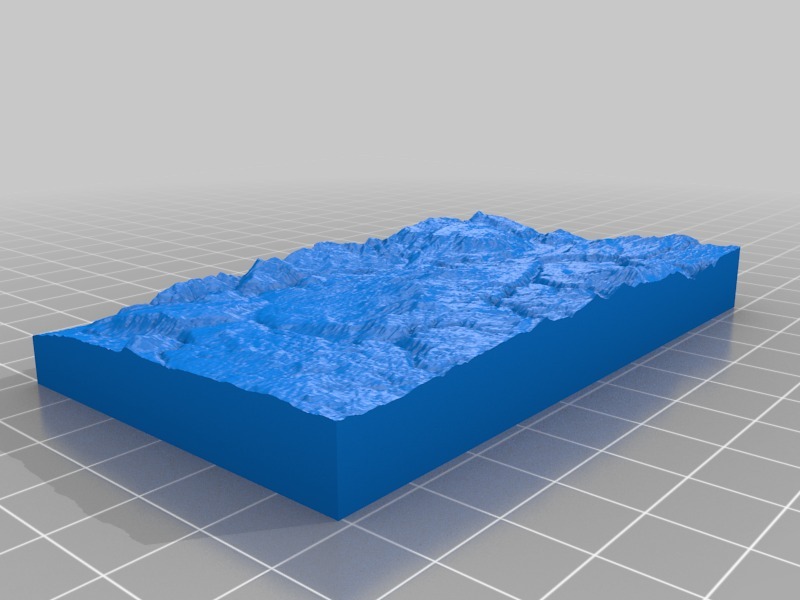 黃石國家公園3d地形模型3D打印模型