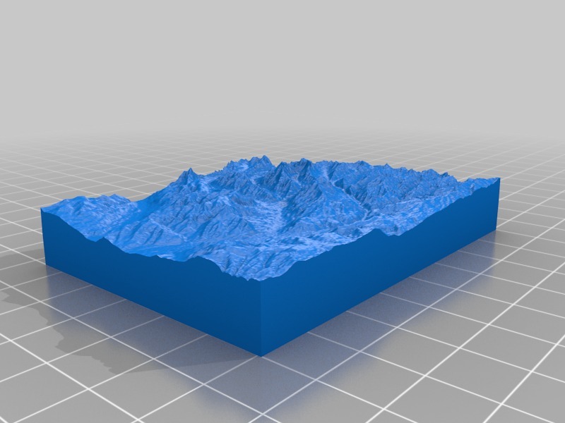 黃石國家公園3d地形模型3D打印模型