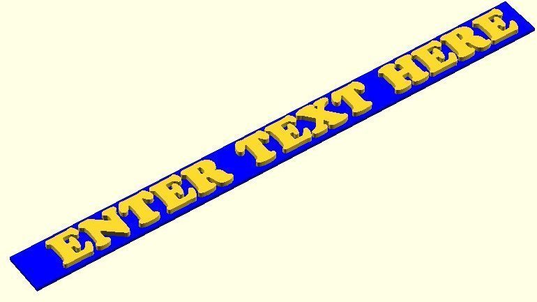 字體擠壓3D打印模型