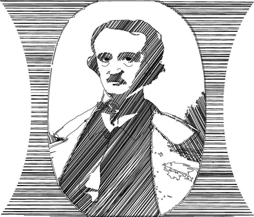 埃德加愛倫坡肖像3d版畫3D打印模型