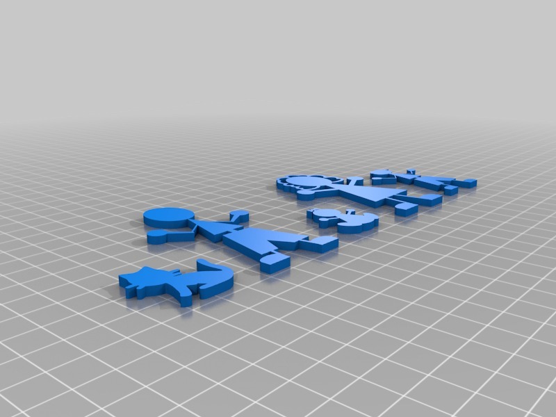 3D版畫小人3D打印模型