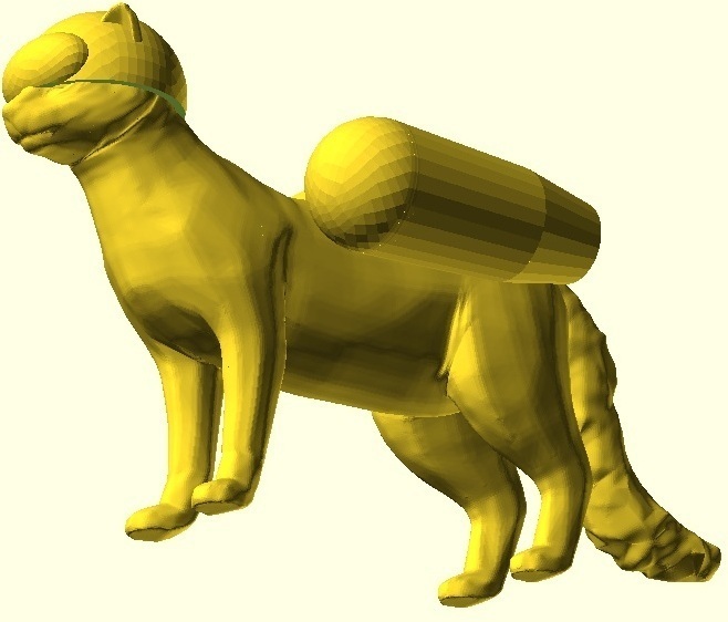 火箭貓3D打印模型