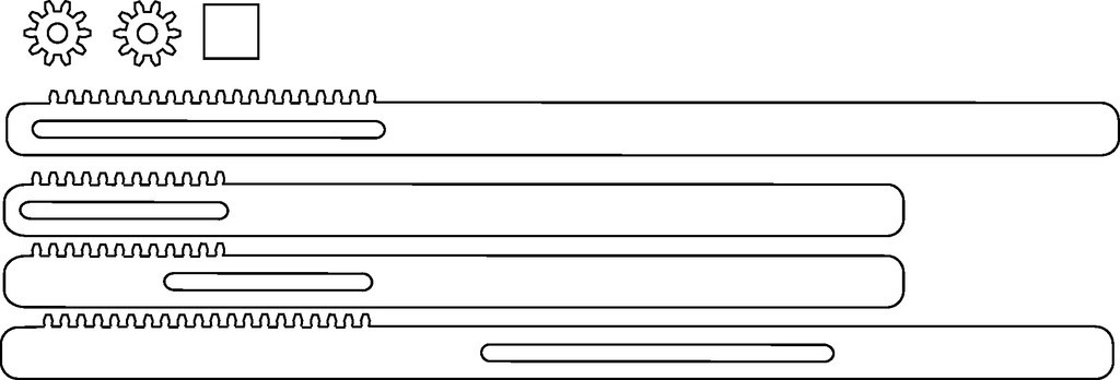 齒鍵操作齒輪3D打印模型