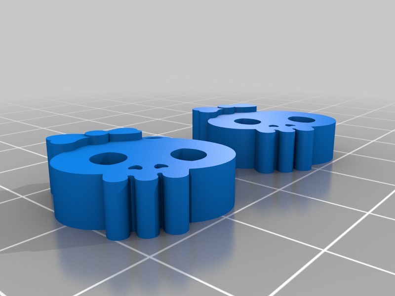 3D骷髏形狀耳環(huán)3D打印模型