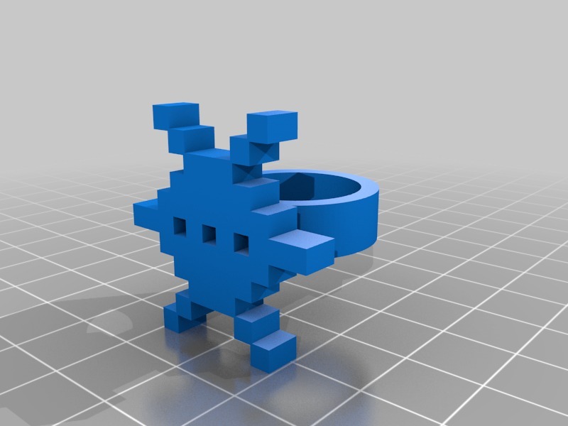 像素風(fēng)戒指3D打印模型