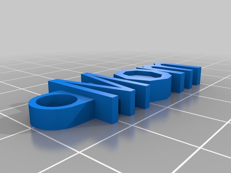 鑰匙扣 MOM3D打印模型