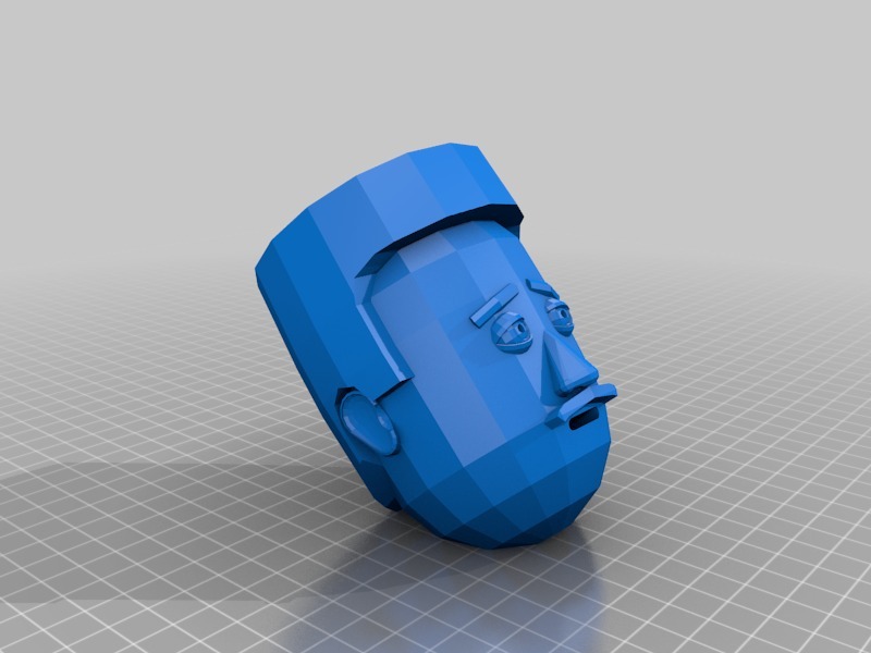 獵人頭像3D打印模型