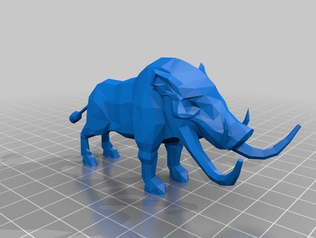 長(zhǎng)獠牙野豬3D打印模型