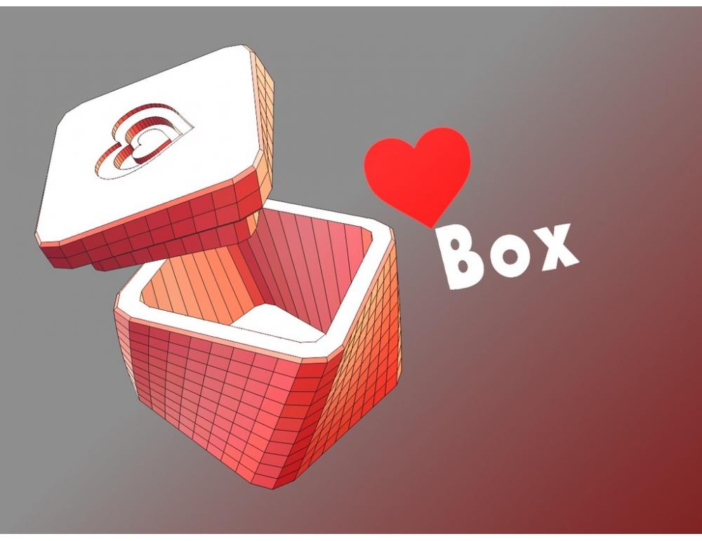 愛心收納盒3D打印模型