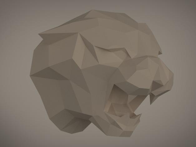 老虎頭3D打印模型