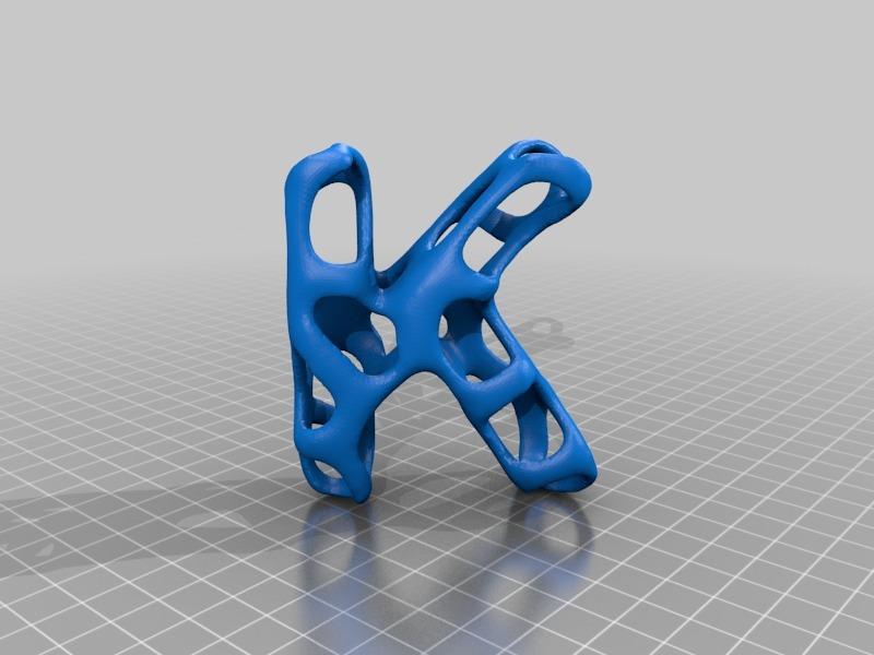 A~Z 26個立體鏤空字母3D打印模型