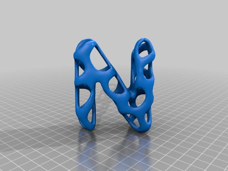 A~Z 26個立體鏤空字母3D打印模型