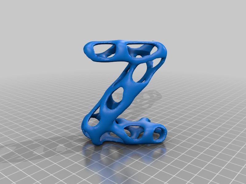 A~Z 26個立體鏤空字母3D打印模型