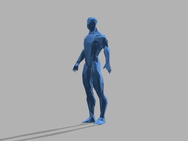 低多邊形人偶3D打印模型