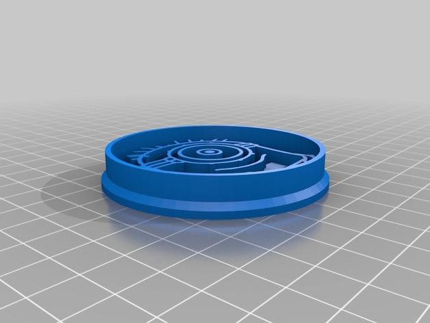 小黃人-圓形餅干模具3D打印模型