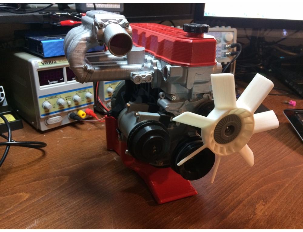 豐田4缸發(fā)動(dòng)機(jī)3D打印模型