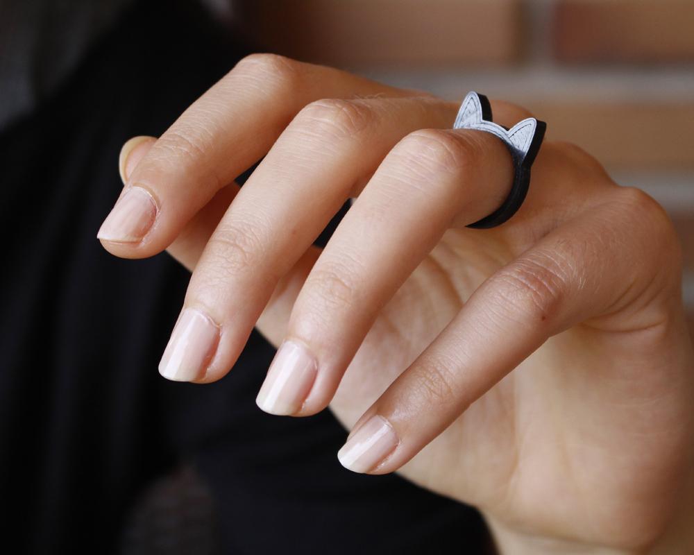 貓耳朵戒指3D打印模型