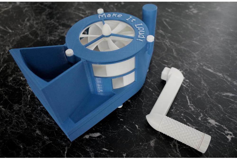 防空警報(bào)-手動(dòng)曲柄版3D打印模型