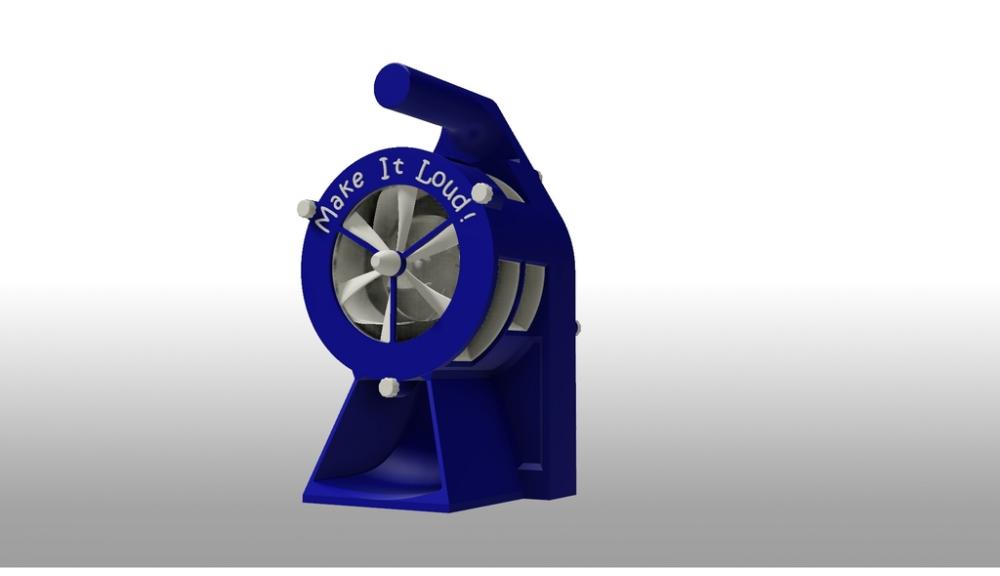 防空警報(bào)-手動(dòng)曲柄版3D打印模型