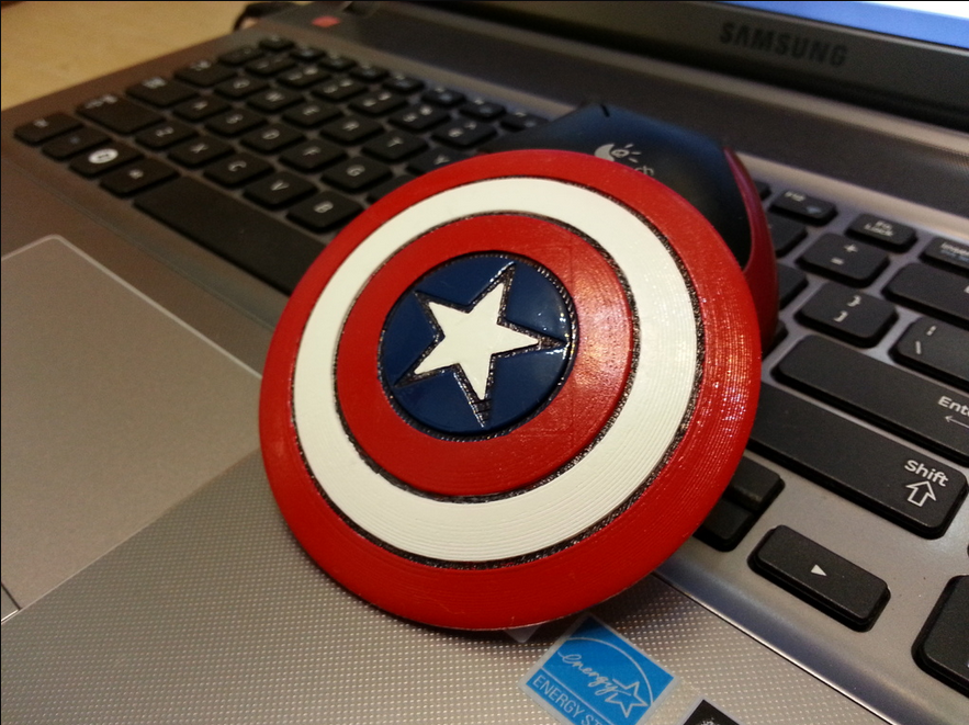 美國隊(duì)長的星星盾牌3D打印模型