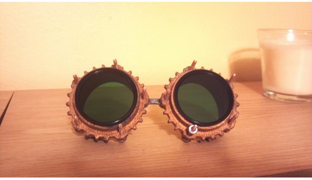 蒸汽朋克護目鏡3D打印模型