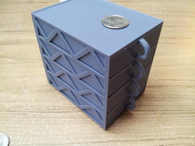 迷你堆疊抽屜3D打印模型