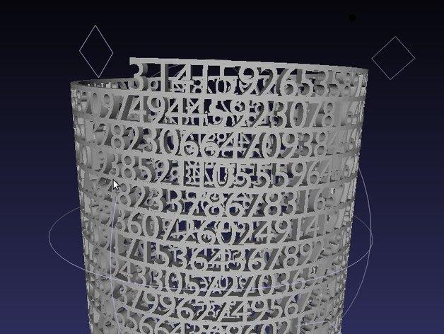 數(shù)字鏤空筆筒3D打印模型