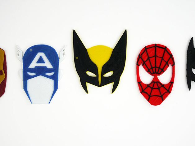 超級英雄鑰匙扣3D打印模型