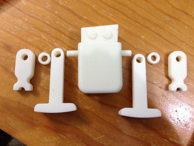 行走的機器人3D打印模型